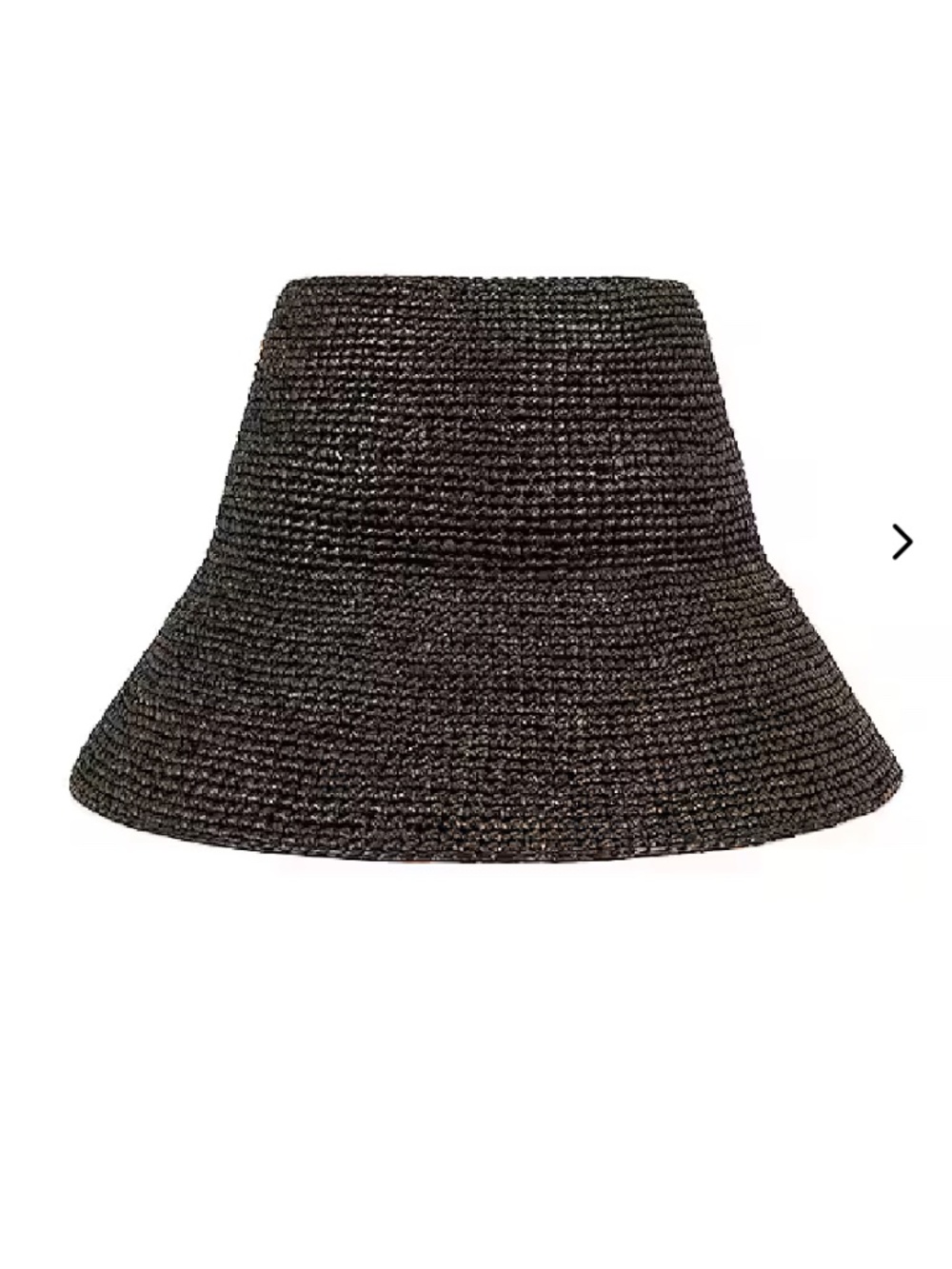 Janessa Leone Felix Packable Raffia Straw Bucket Hat in Black, sz Medium - Picture 10 of 10